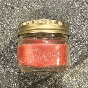 Coral Pink Jar Candle with Gold Lid